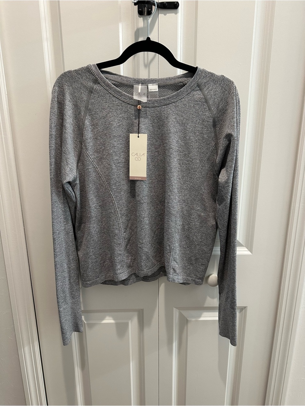CALIA by Carrie Underwood Space Dyed Gray Long-Sleeve Seamless Size XL